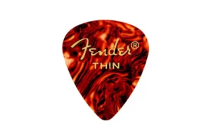 Fender Thin Tortoise Shell Celluloid Guitar Picks – 12 Pack