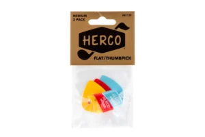 Dunlop Herco Medium Celluloid Thumb Picks – 3 Pack