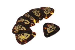 Guild Traditional Tortoise Celluloid Guitar Picks – Heavy 12 Pack