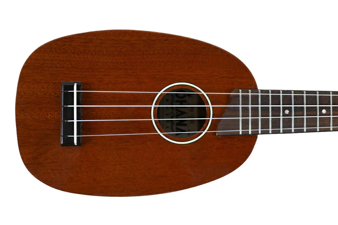 Ohana PK-25G Solid Mahogany Pineapple Soprano Ukulele