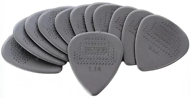 Dunlop 449P114 Max Grip Standard Guitar Pick 1.14mm (12 Pack)