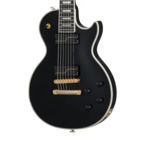 Guitarra Eléctrica Matt Heafy Les Paul Custom 7 Cuerdas Incluye Estuche Rigido, Color Ebony – Epiphone – EILPCMKH7EBGH3