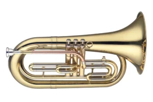 Stagg Bb Marching Baritone Horn – 3 Pistons In Stainless Steel