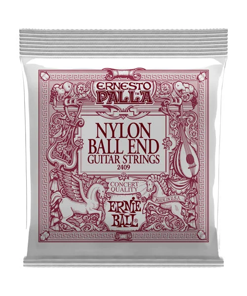 Cuerdas Ernie Ball Ernesto Palla Black Nylon Gold Ball End 2409 para Guitarra Clásica Tensión Media