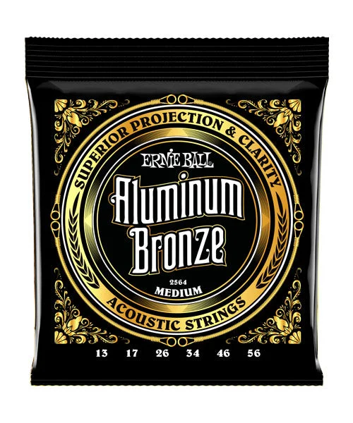 Cuerdas Ernie Ball Medium Aluminum Bronce 2564 para Guitarra Acústica 13-56