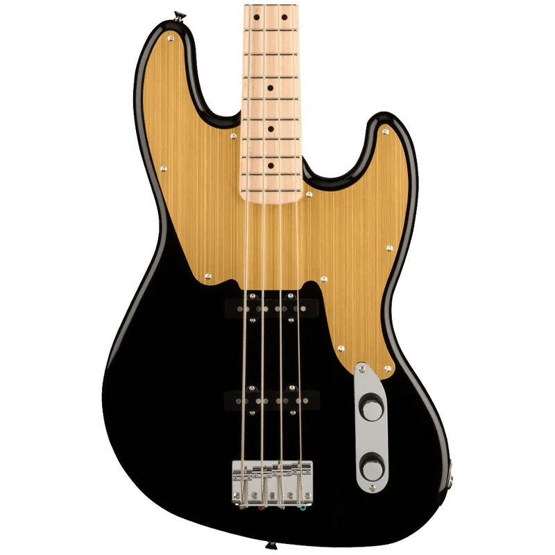 Bajo Eléctrico Fender SQUIER 0377100506 Paranormal Jazz Bass 54 Gold Anodized Pickguard Black
