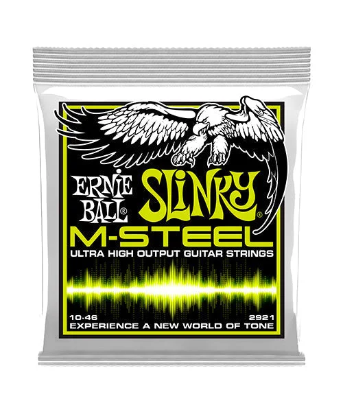 Cuerdas Ernie Ball Regular Slinky M-Steel 2921 para Guitarra Eléctrica 10-46