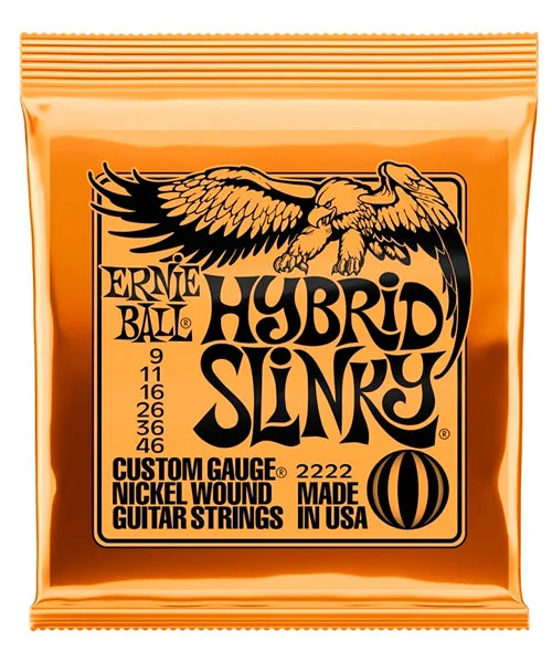 Cuerdas Ernie Ball Hybrid Slinky 2222 para Guitarra Eléctrica 9-46