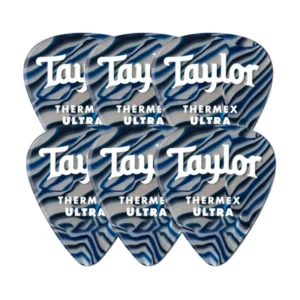 Taylor Premium 351 Thermex Ultra Blue Swirl 1.55 Mm con 6 Paquete Púas 80728