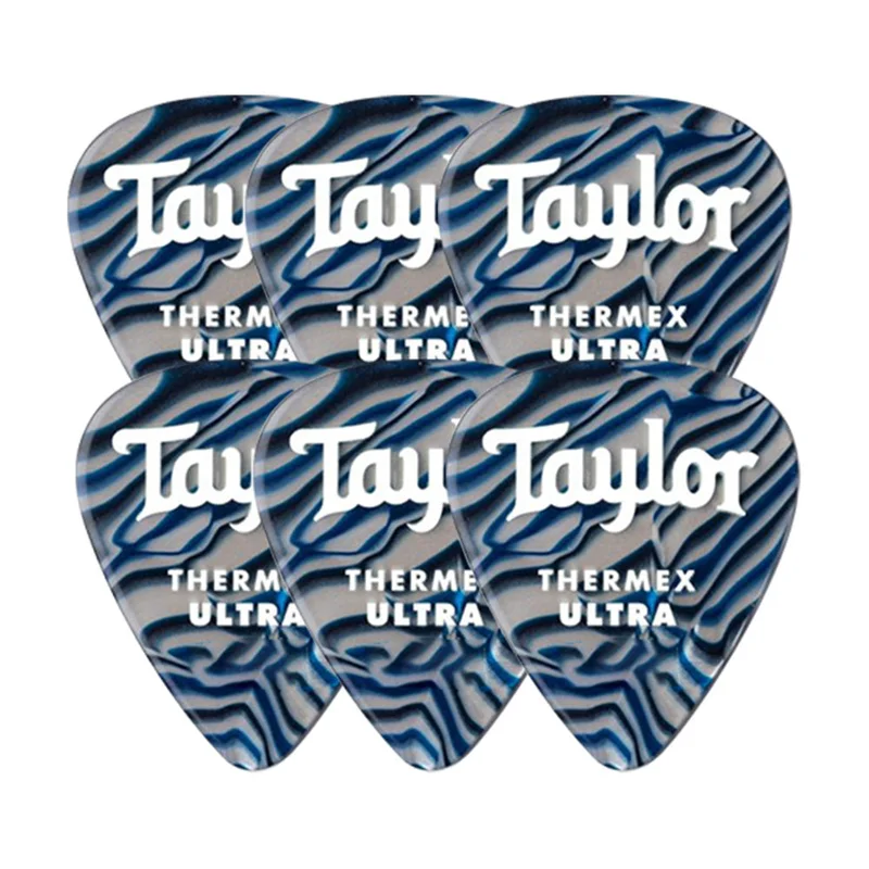 Taylor Premium 351 Thermex Ultra Blue Swirl 1.55 Mm con 6 Paquete Púas 80728