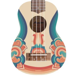 Ukulele Bamboo U21 Soprano Diseño Retro con Funda U21RETRO