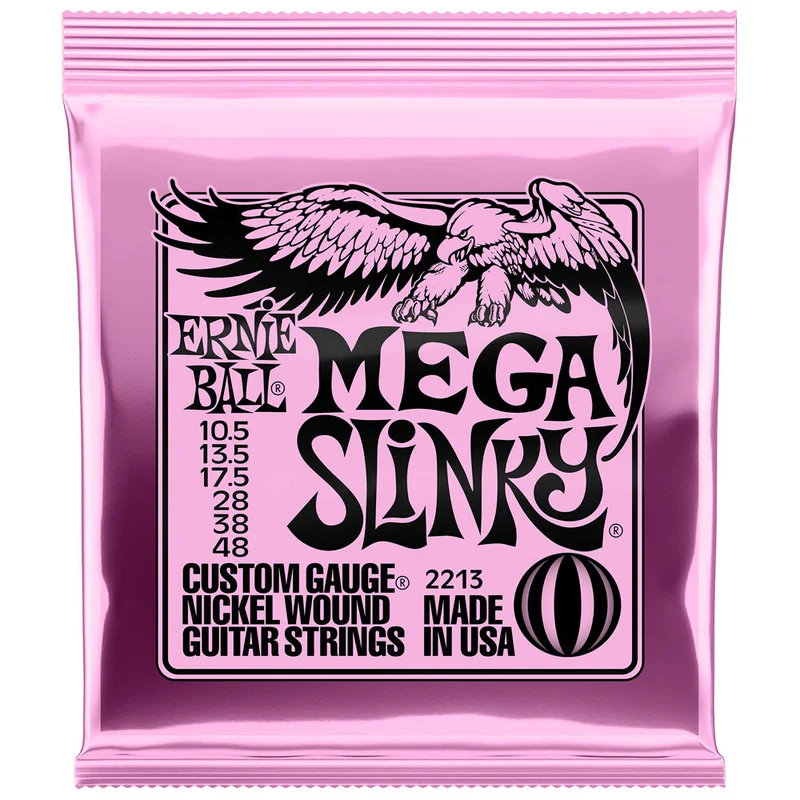 Encordadura Guitarra Eléctrica E.Ball ERNIEBALL 2213 Mega Slinky Niquel 0.0105 – 0.048