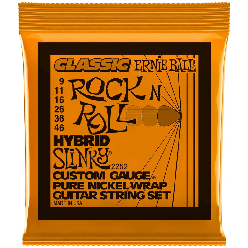Encordadura Guitarra Eléctrica E.Ball ERNIEBALL 2252 Hybrid Slinky Niquel 0.009 – 0.046