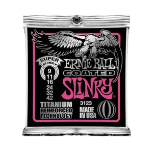 Juego De Cuerdas Para Guitarra Eléctrica Super Slinky Coated Titanium RPS .9-.42 – Ernie Ball – P03123