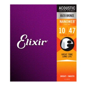 Juego De Cuerdas Para Guitarra Acústica Extra Light-.010-0.47 – Elixir – 11002