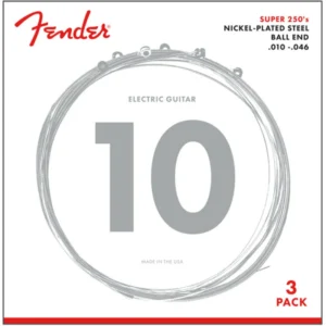 CUERDAS PARA GUITARRA ELECTRICA FENDER 250R NCKL 10-46 3PK MOD0730250310