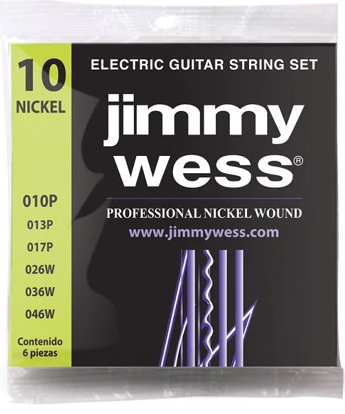 Jimmy Wess Encordadura Pro para Guitarra Eléctrica WN1010 Nickel