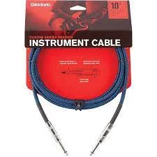 Cable Para Instrumento Plug 1/4 – 1/4 Plg 10 Pies Azul Trenzado – Planet Waves – PW-BG-10BU