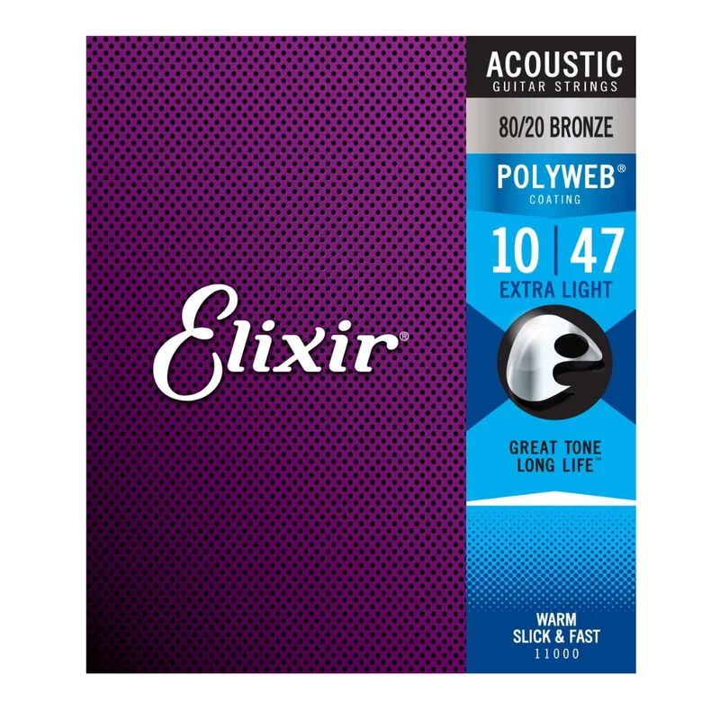 Juego De Cuerdas Para Guitarra Acústica Extra Light-.010-0.47 – Elixir – 11000