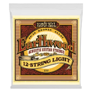 CUERDAS ERNIE BALL EARTHWOOD 80/20 BRONCE LIGHT P02010 (9-42) 12 CUERDAS PARA GUITARRA ACUSTICA TIPO FOLK