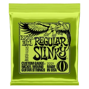 CUERDAS ERNIE BALL REGULAR SLINKY NICKEL WOUND P02221 (10-46) PARA GUITARRA ELECTRICA
