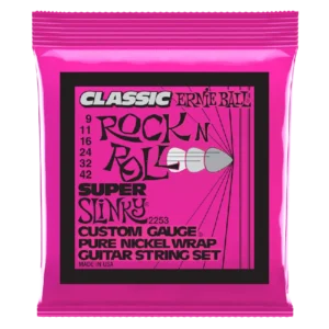 CUERDAS ERNIE BALL SUPER SLINKY CLASSIC PURE NICKEL P02253 (9-42) PARA GUITARRA ELECTRICA