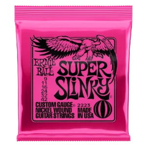 CUERDAS ERNIE BALL SUPER SLINKY NICKEL WOUND P02223 (9-42) PARA GUITARRA ELECTRICA