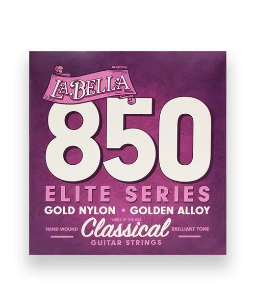 La Bella Encordadura Para Guitarra Clásica De Nylon Oro 850LB Concert