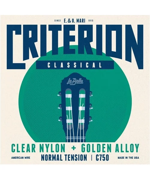 La Bella Encordadura Para Guitarra Clásica Nylon Transparente C750 Criterion
