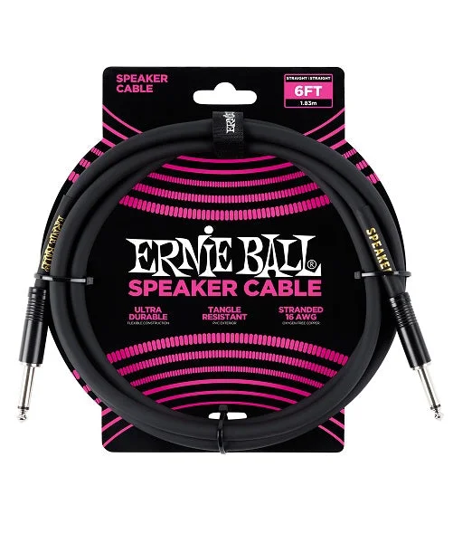 Cable Speaker Ernie Ball de Salida de Amplificador a Gabinete 6072 de 1.83m