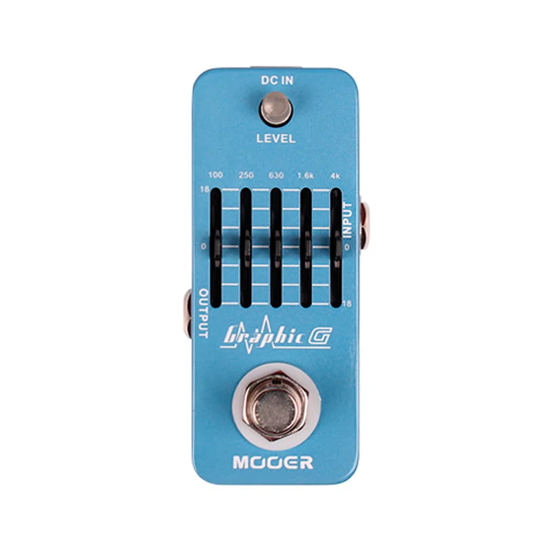 Pedal Para Guitarra 9 V 3.6 Plg X 1.7 Plg X 2 Plg Celeste Metálico – Mooer – Meq1graphicg