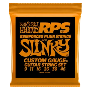 CUERDAS ERNIE BALL HYBRID SLINKY RPS P02241 ENTORCHADAS EN NICKEL PARA GUITARRA ELECTRICA CALIBRE 9-46