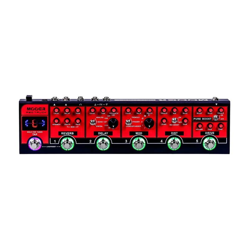 Pedal Para Guitarra 370 Mm X 96 Mm X 51 Mm Negro/Rojo – Mooer – Cpt1redtruck