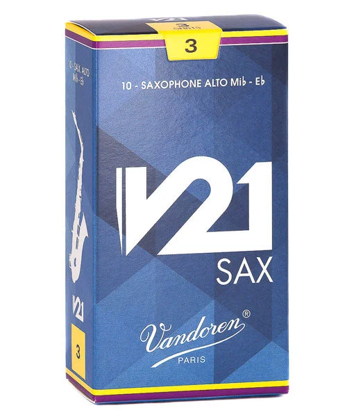 Caña Vandoren “V21” SR813(10) para Saxofón Alto-Caja de 10 Piezas