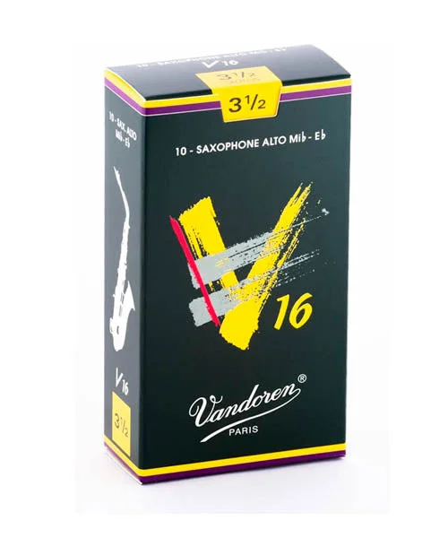 Caña Vandoren “V16” SR7035(10) para Saxofón Alto – 3 1/2-Caja de 10 Piezas