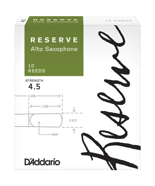 Caña D’Addario “Reserve” DJR1045(10) para Saxofón Alto 4 1/2-Caja de 10 Piezas
