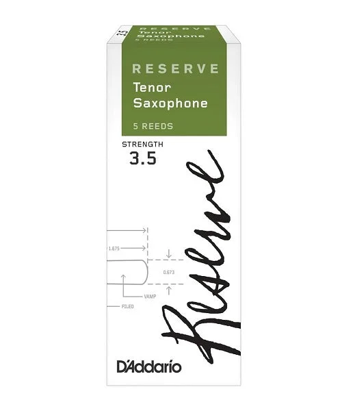 Caña D’Addario “Reserve” DKR0535(5) para Saxofón Tenor 3 1/2-Caja de 5 Piezas