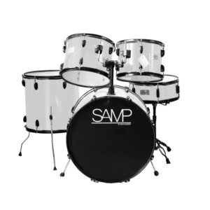 Batería Acústica 5 Pzas Bombo 22 Plg Blanco – SAMP – PD-01-522W