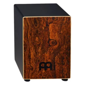 Cajón Para Flamenco Negro, Figured Bacote Frontplate – Meinl – MCAJ100BK-RCB
