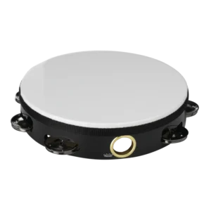PANDERETA REMO 8″ COLOR NEGRO CON PARCHE