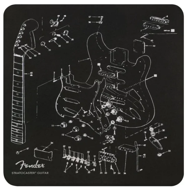 SOUVENIR MOUSEPAD FENDER EXPLODED STRAT