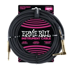 Cable Para Instrumento Plug 1/4 – 1/4 Plg 18 Pies Negro – Ernie Ball – P06086