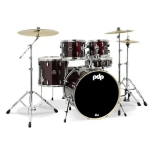 Batería Acústica 5 Pzas Serie Mainstage Bombo 22 Plg HW, Wine Red – PDP – PDMA2215WR8
