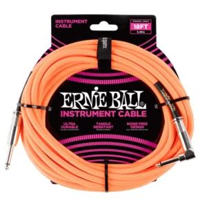 Cable Para Instrumento Plug 1/4 – 1/4 Plg 18 Pies Naranja Neon – Ernie Ball – P06084