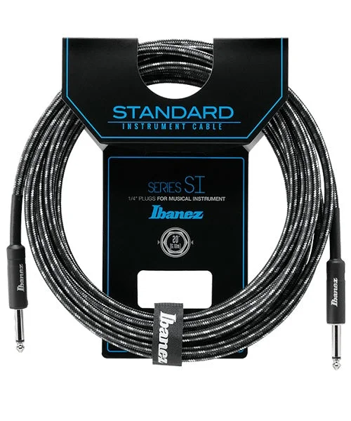 Ibanez Cable 6.10Mts Negro/Gris SI20-CCT Recto/Recto