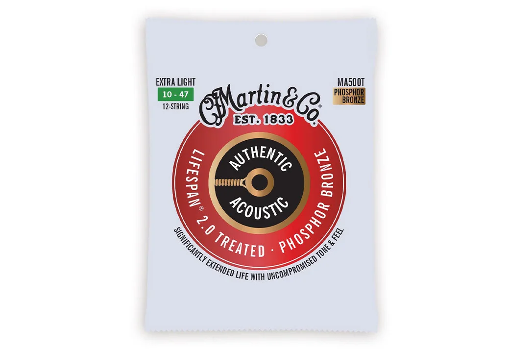 Martin MA500T 12-String Acoustic Phosphor Bronze Guitar Strings – Extra Light .10-.47