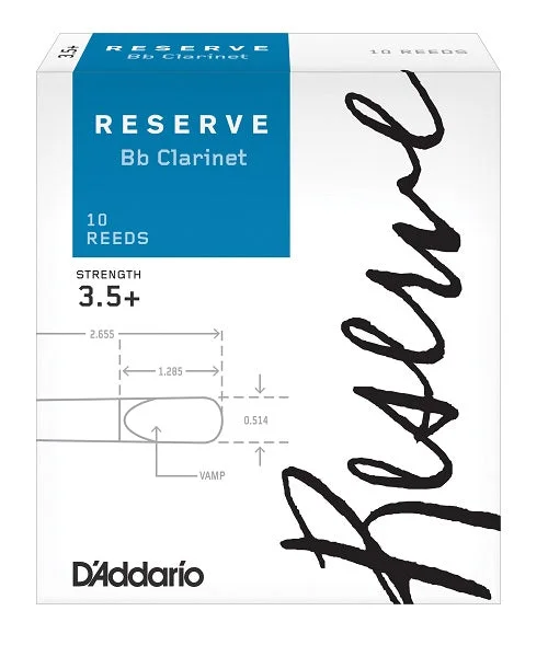Caña D’Addario “Reserve” DCR10355(10) para Clarinete Si Bemol 3.5+ – Caja de 10 Piezas