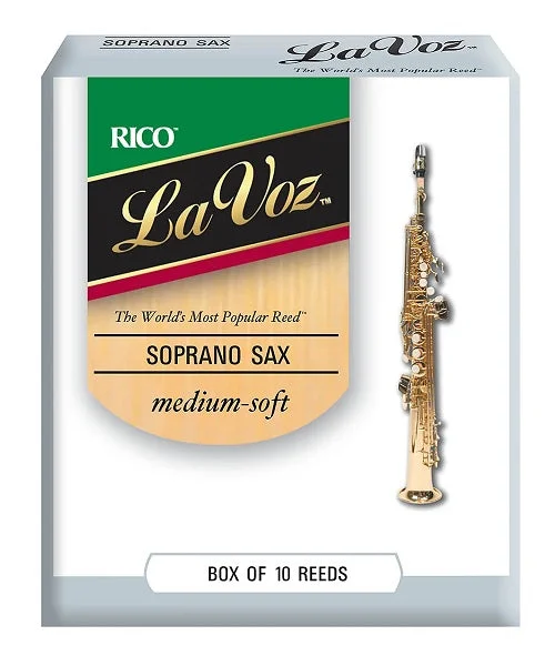 Caña D’Addario “La Voz-Medium Soft” RIC10MS(10) para Saxofón Soprano-Caja de 10 Piezas