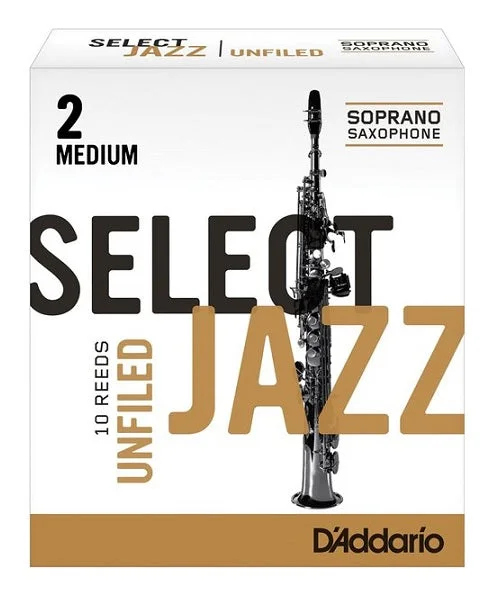 Caña D’Addario “Select Jazz Unfiled” RRS10SSX2M(10) para Saxofón Soprano 2M- Caja de 10 Piezas