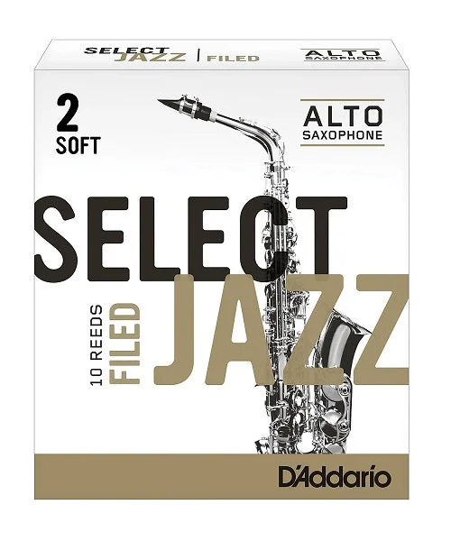 Caña D’Addario “Select Jazz Filed” RSF10ASX2S(10) para Saxofón Alto 2S-Caja de 10 Piezas